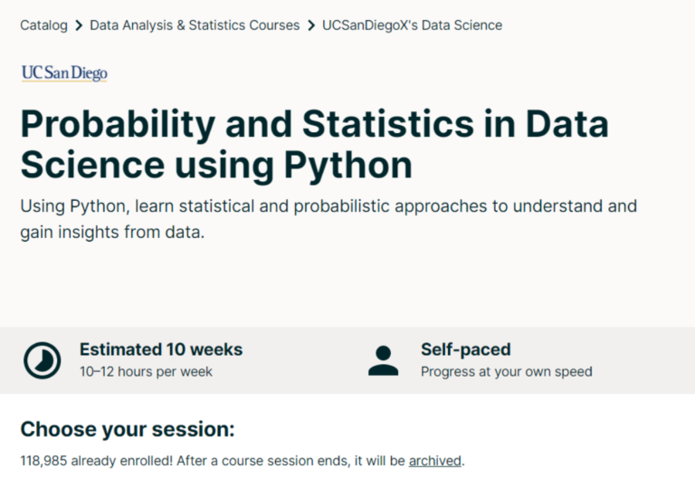 Probability and Statistics in Data Science using Python