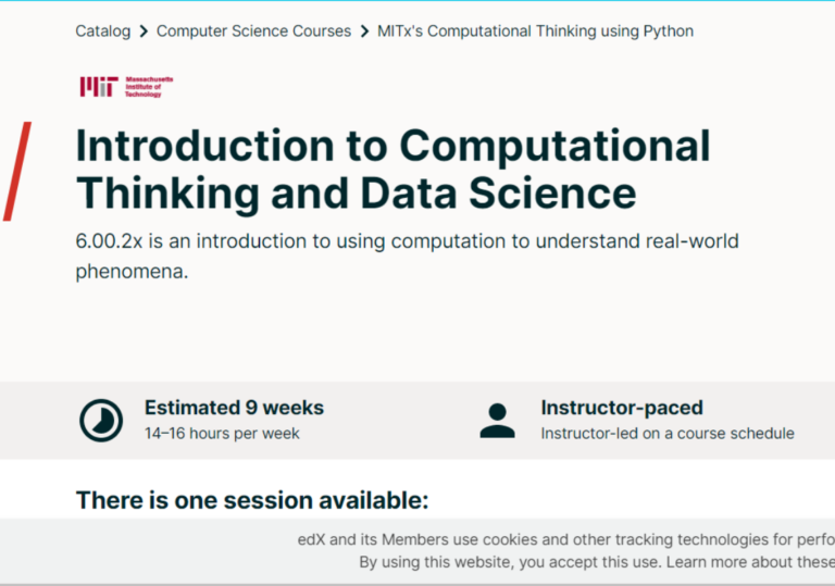 Introduction to Computational Thinking and Data Science