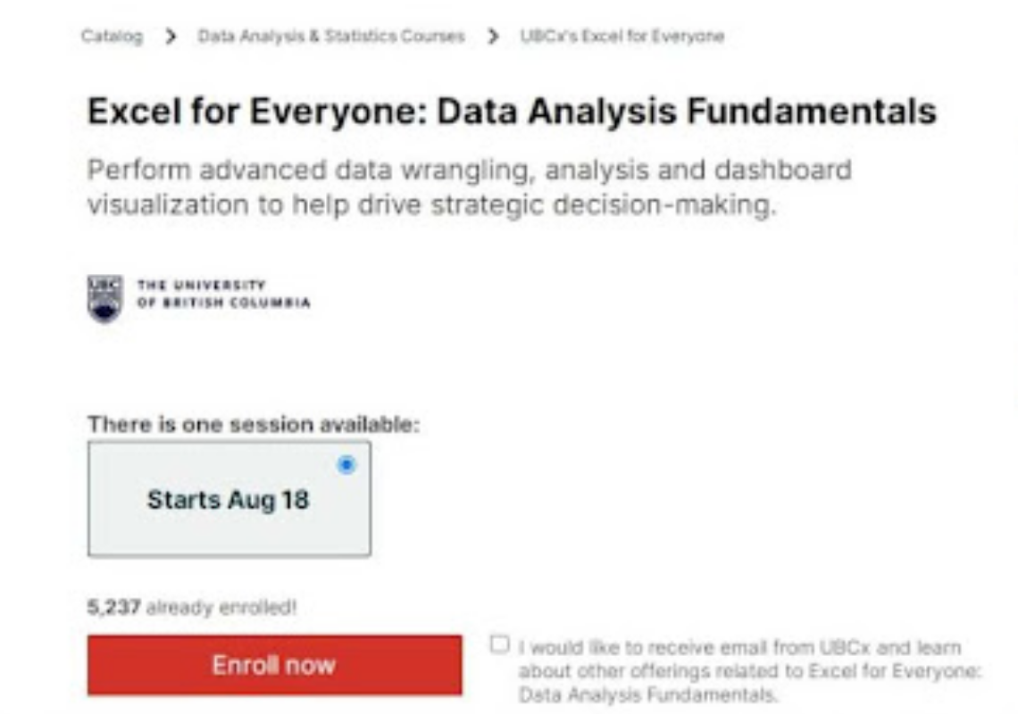 Excel For Everyone: Data Analysis Fundamentals